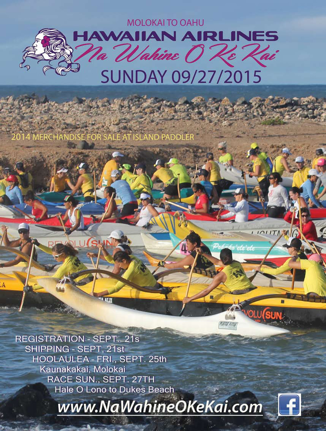 Na Wahine O Ke Kai race flyer